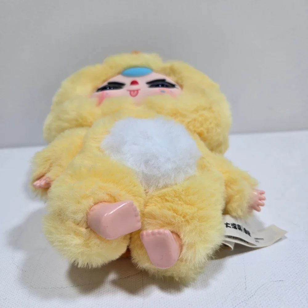 Baby Three Chick Costume Plush Keychain Duck Yellow Blind Box Art Toy Charm